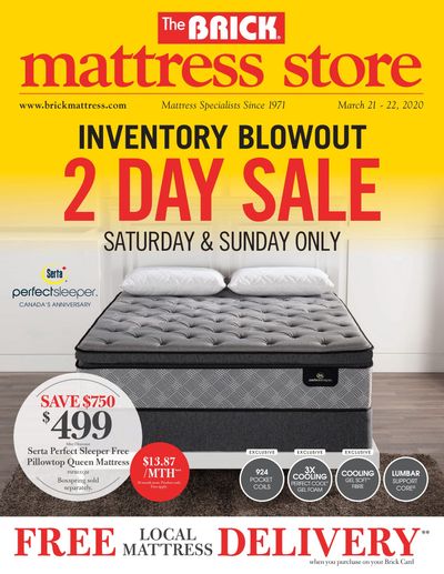 The Brick Mattress Store Flyer March 17 to April 1