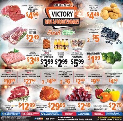 Victory Meat Market Flyer October 26 to 30