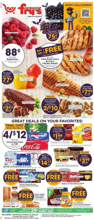 Fry’s (AZ) Weekly Ad Flyer October 27 to November 3