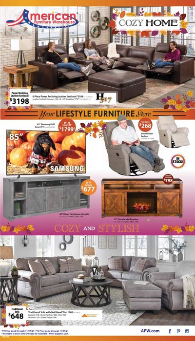 American Furniture Warehouse (AZ, CO, TX) Weekly Ad Flyer October 27 to November 3