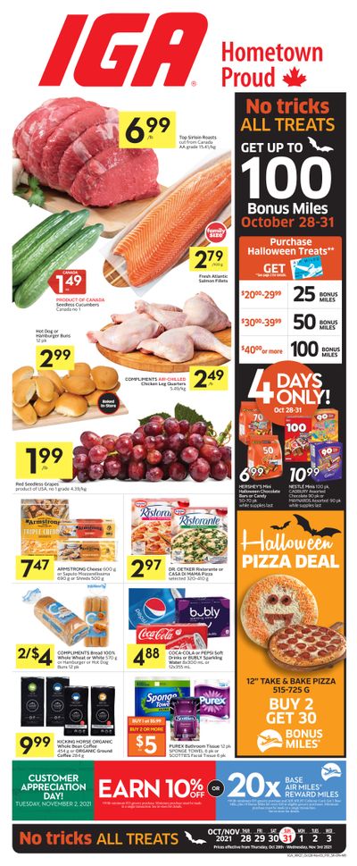 IGA (SK, MB & ON) Flyer October 28 to November 3