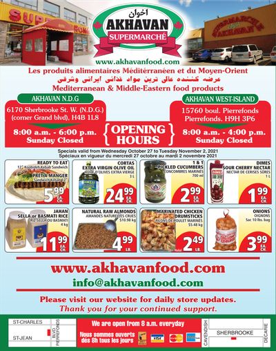 Akhavan Supermarche Flyer October 27 to November 2