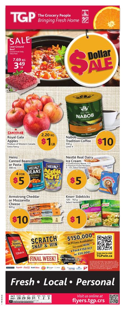 TGP The Grocery People Flyer October 28 to November 3