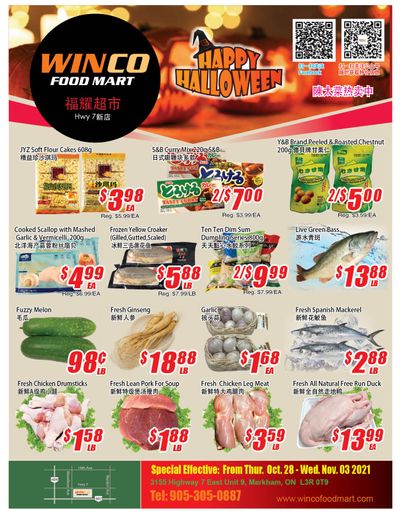 WinCo Food Mart (HWY 7) Flyer October 28 to November 3