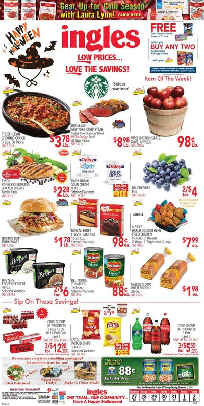 Ingles (GA, NC, SC, TN) Weekly Ad Flyer October 28 to November 4