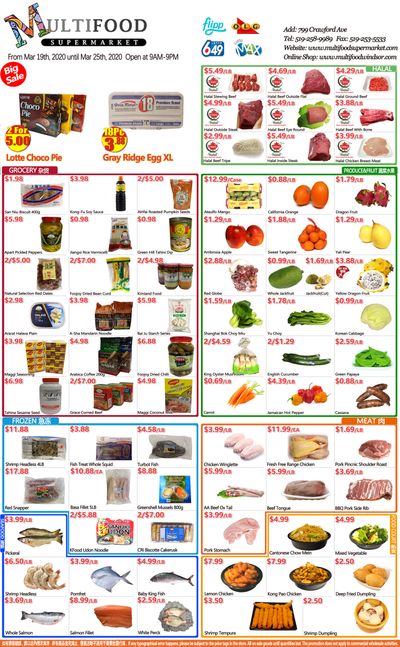 MultiFood Supermarket Flyer March 19 to 25