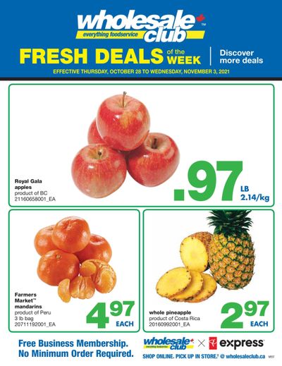 Wholesale Club (West) Fresh Deals of the Week Flyer October 28 to November 3