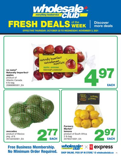 Wholesale Club (Atlantic) Fresh Deals of the Week Flyer October 28 to November 3