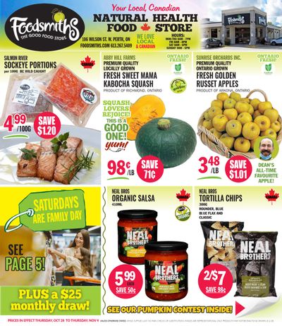 Foodsmiths Flyer October 28 to November 4