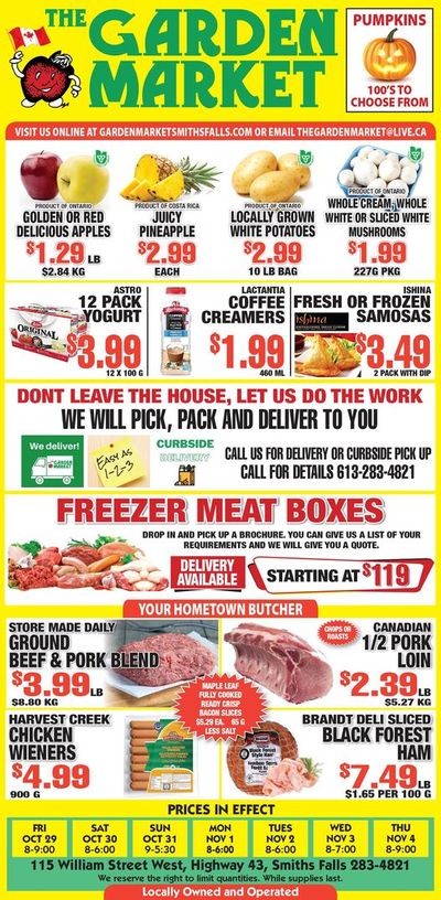 The Garden Market Flyer October 29 to November 4