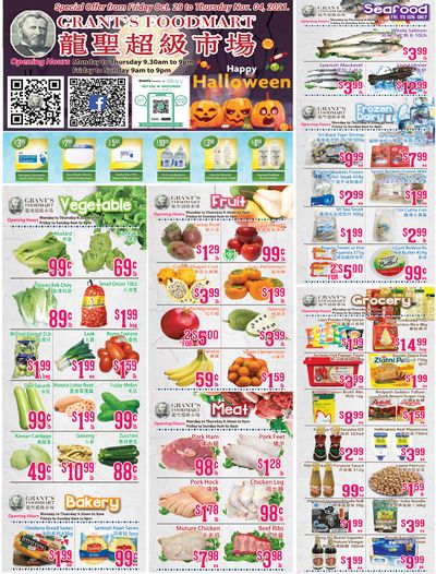 Grant's Food Mart Flyer October 29 to November 4