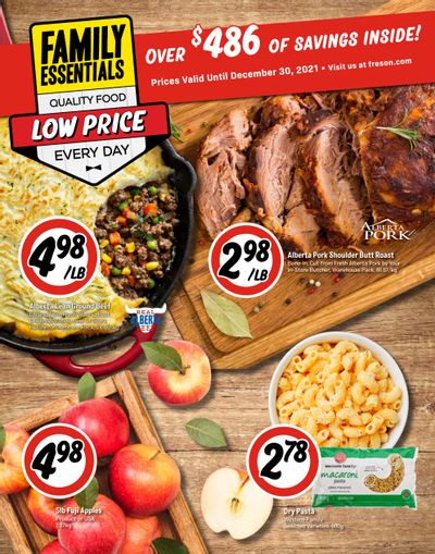 Freson Bros. Family Essentials Flyer October 29 to December 30