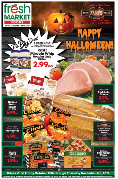 Fresh Market Foods Flyer October 29 to November 4