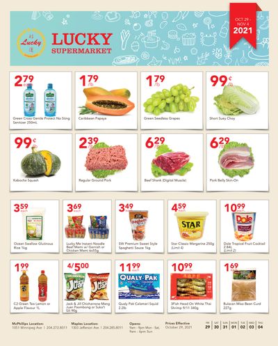 Lucky Supermarket (Winnipeg) Flyer October 29 to November 4