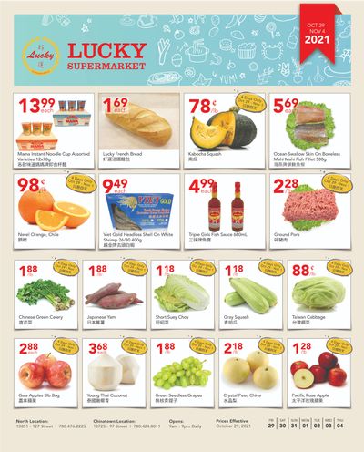 Lucky Supermarket (Edmonton) Flyer October 29 to November 4 Lucky Supermarket (Edmonton) Flyer October 29 to November 4