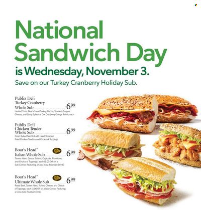 Publix (AL, FL, GA, NC, SC, TN) Weekly Ad Flyer October 29 to November 5