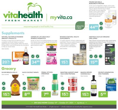 Vita Health Fresh Market Flyer October 15 to 31