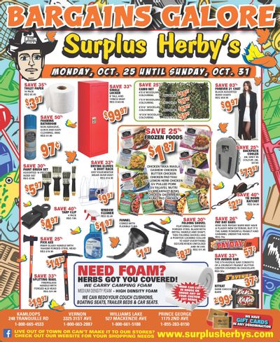 Surplus Herby's Flyer October 25 to 31