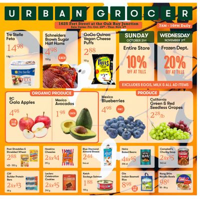 Urban Grocer Flyer October 29 to November 4