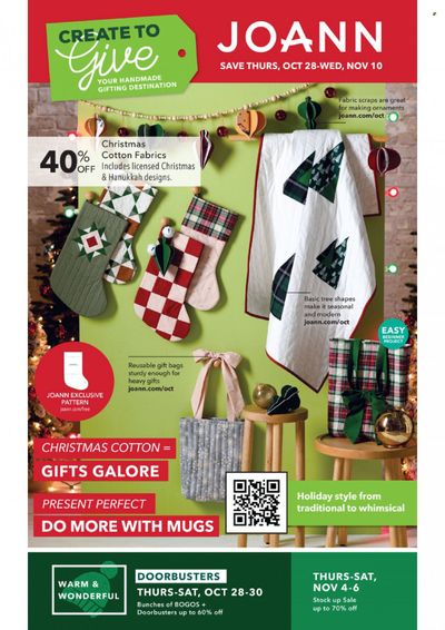 JOANN Weekly Ad Flyer October 30 to November 6