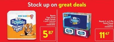 Walmart Canada: Royale Tiger Towels 6=7 Rolls $3.87 After Coupon