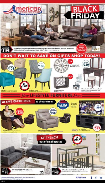 American Furniture Warehouse (AZ, CO, TX) Weekly Ad Flyer October 31 to November 7