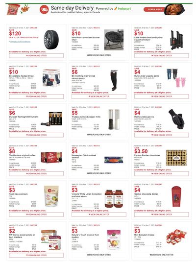 Costco Canada More Savings Weekly Coupons/Flyers for: Ontario, New Brunswick, Newfoundland & Labrador and Nova Scotia, Until November 7