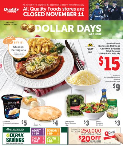 Quality Foods Flyer November 1 to 7