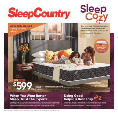Sleep Country Flyer October 27 to November 2, 2021
