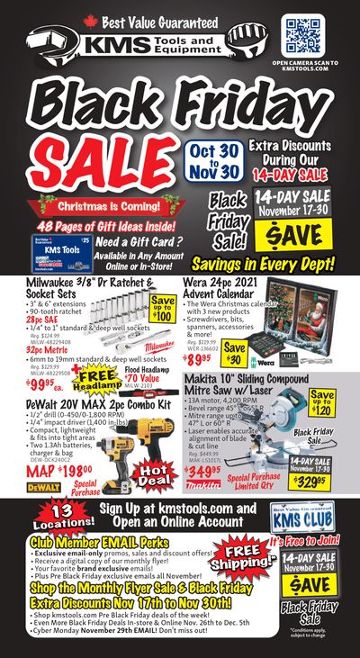 KMS Tools and Equipment Black Friday Flyer November 1 to 30, 2021