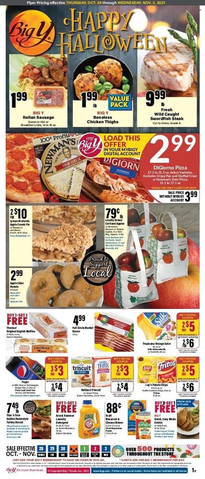 Big Y (MA) Weekly Ad Flyer November 2 to November 9