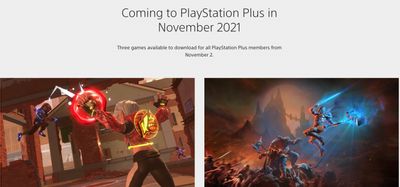 PlayStation Canada November 2021 FREE Games