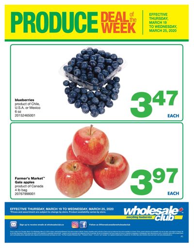 Wholesale Club (Atlantic) Produce Deal of the Week Flyer March 19 to 25