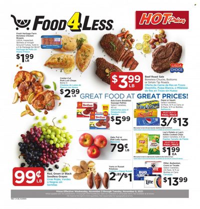 Food 4 Less (IL) Weekly Ad Flyer November 2 to November 9