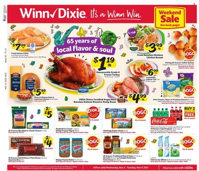 Winn Dixie (AL, FL, GA, LA) Weekly Ad Flyer November 2 to November 9