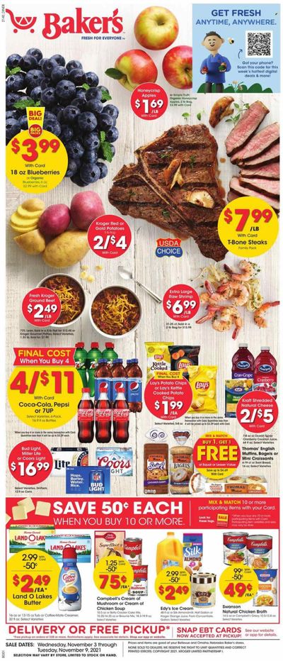 Baker's (NE) Weekly Ad Flyer November 2 to November 9