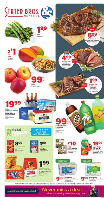 Stater Bros. (CA) Weekly Ad Flyer November 3 to November 10