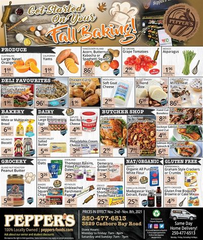 Pepper's Foods Flyer November 2 to 8