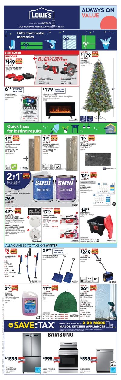 Lowe's Flyer November 4 to 10