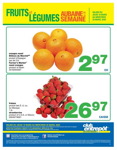 Wholesale Club (QC) Produce Deal of the Week Flyer March 19 to 25