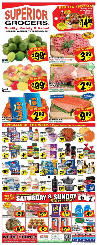 Superior Grocers (CA) Weekly Ad Flyer November 3 to November 10