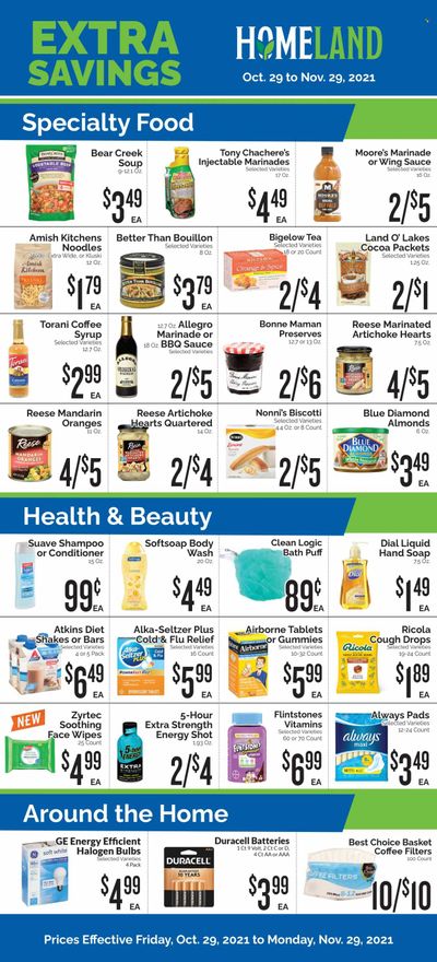 Homeland (OK, TX) Weekly Ad Flyer November 3 to November 10