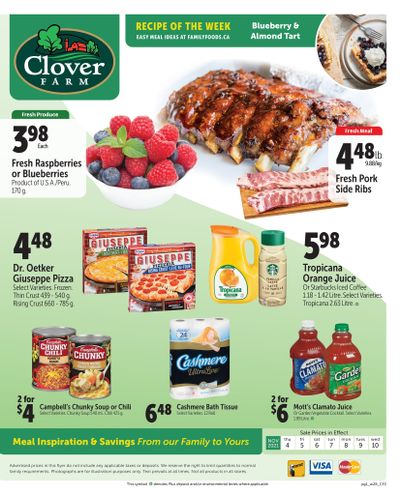 Clover Farm Flyer November 4 to 10