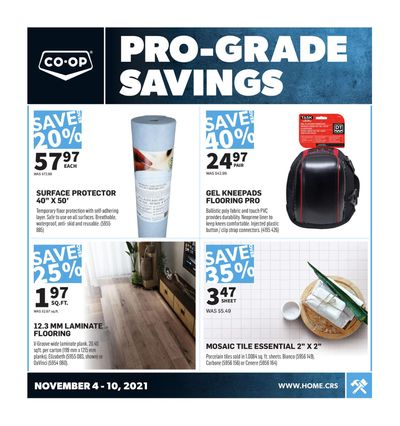 Co-op (West) Home Centre Pro-Grade Savings Flyer November 4 to 10