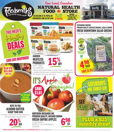 Foodsmiths Flyer November 4 to 11