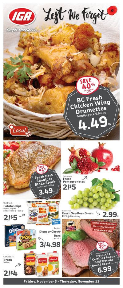 IGA Stores of BC Flyer November 5 to 11