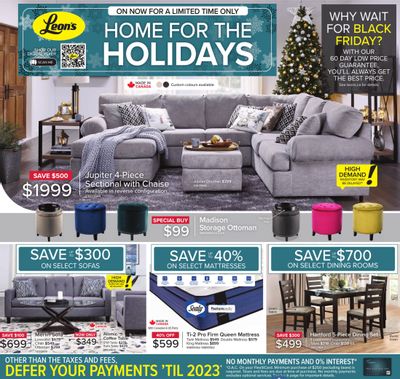 Leon's Home for the Holidays Flyer November 4 to 17