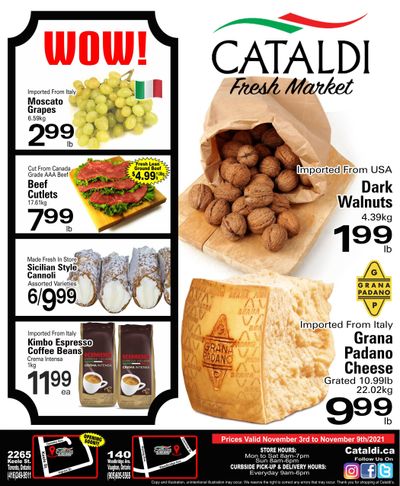 Cataldi Fresh Market Flyer November 3 to 9