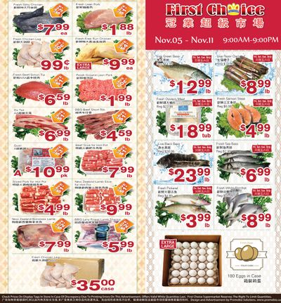 First Choice Supermarket Flyer November 5 to 11