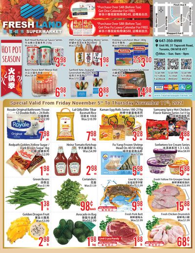 FreshLand Supermarket Flyer November 5 to 11